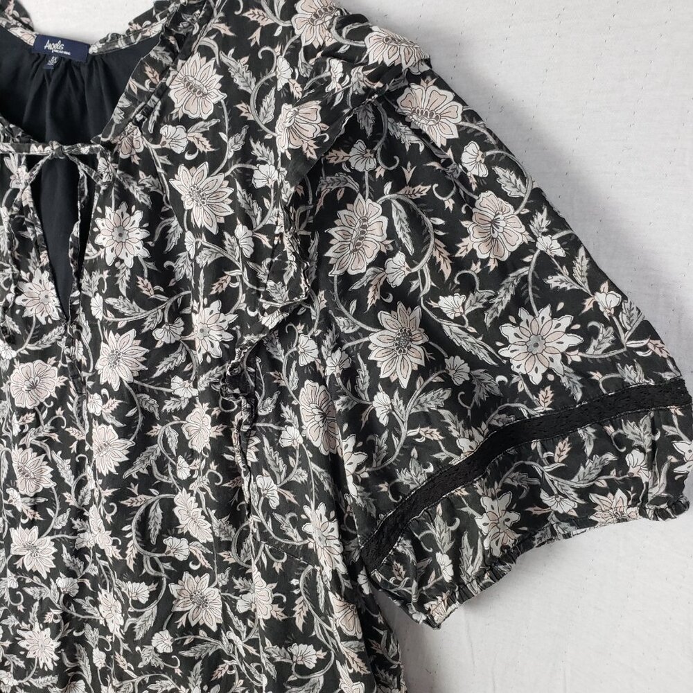 Angels Forever Young Peasant Blouse Top Floral Print Boho Cotton size 3X Resort - Picture 11 of 12
